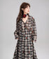 V-neck Flower Check Dress